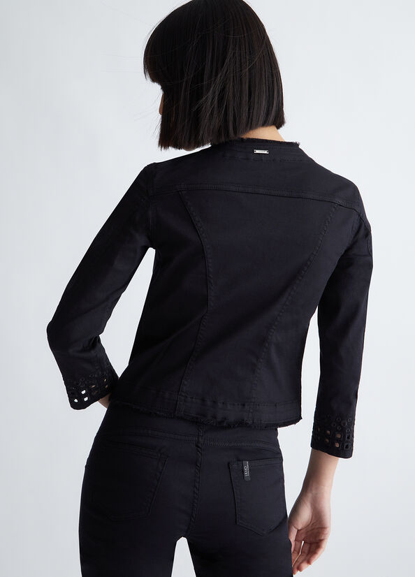 Women's Liu Jo With Lace Jackets Black | FSO-932450