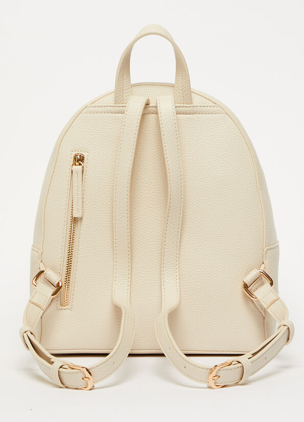 Women's Liu Jo With Logo Backpacks Beige | BXT-126958