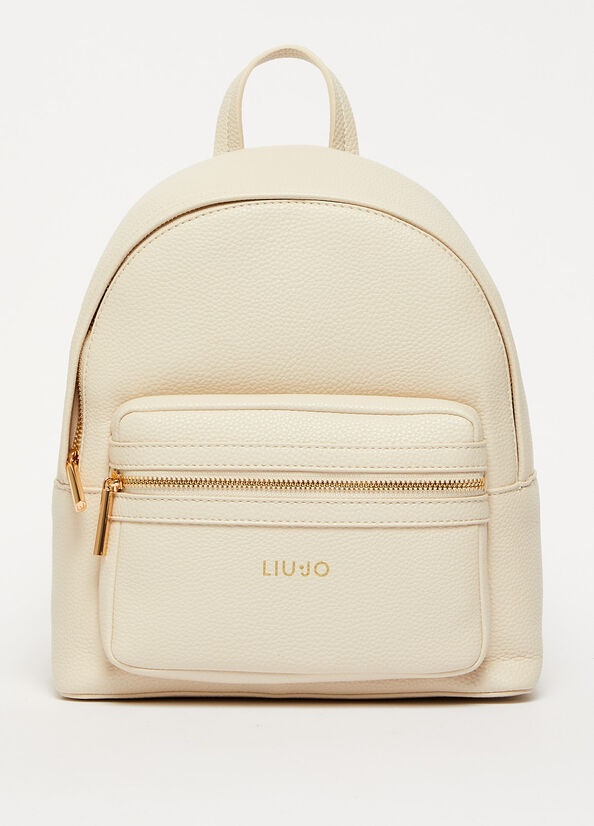 Women\'s Liu Jo With Logo Backpacks Beige | BXT-126958