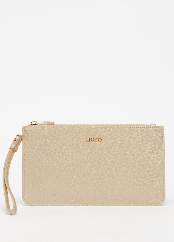 Women's Liu Jo With Logo Crossbody Bags Light Gold | OCT-658210