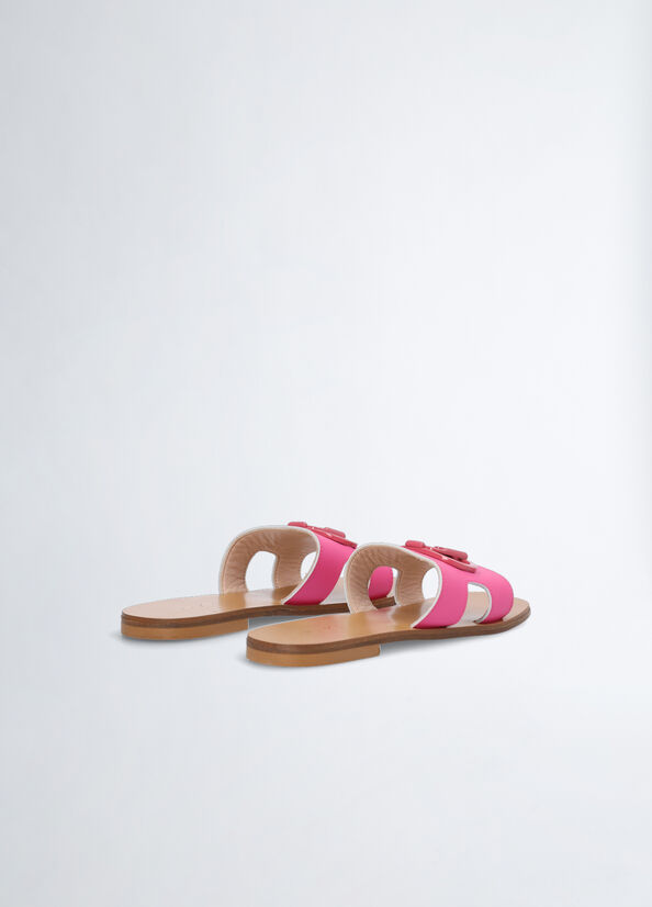 Women's Liu Jo With Logo Flat Shoes Pink | FWM-483162