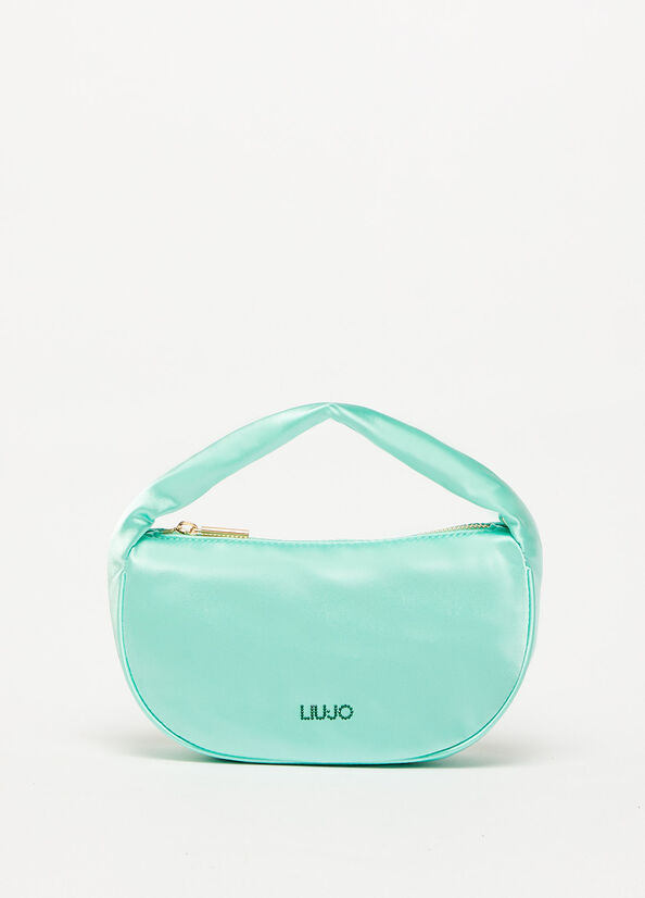 Women's Liu Jo With Logo Handbag Light Turquoise | FPN-189504