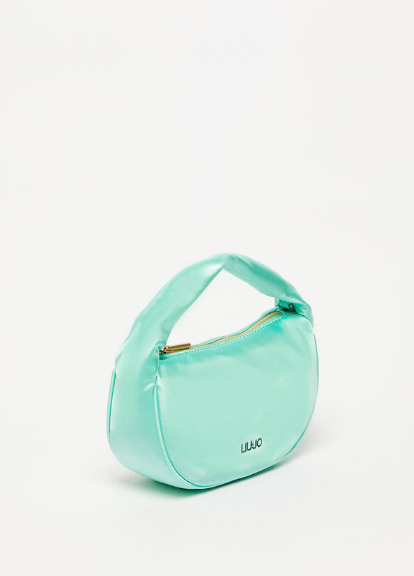 Women's Liu Jo With Logo Handbag Light Turquoise | FPN-189504