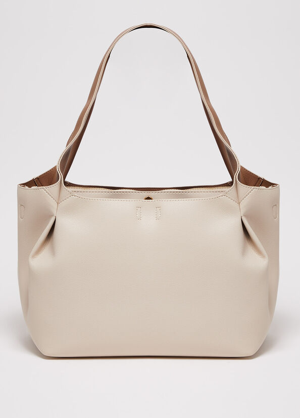 Women's Liu Jo With Logo Shoulder Bags Beige | FEG-830741