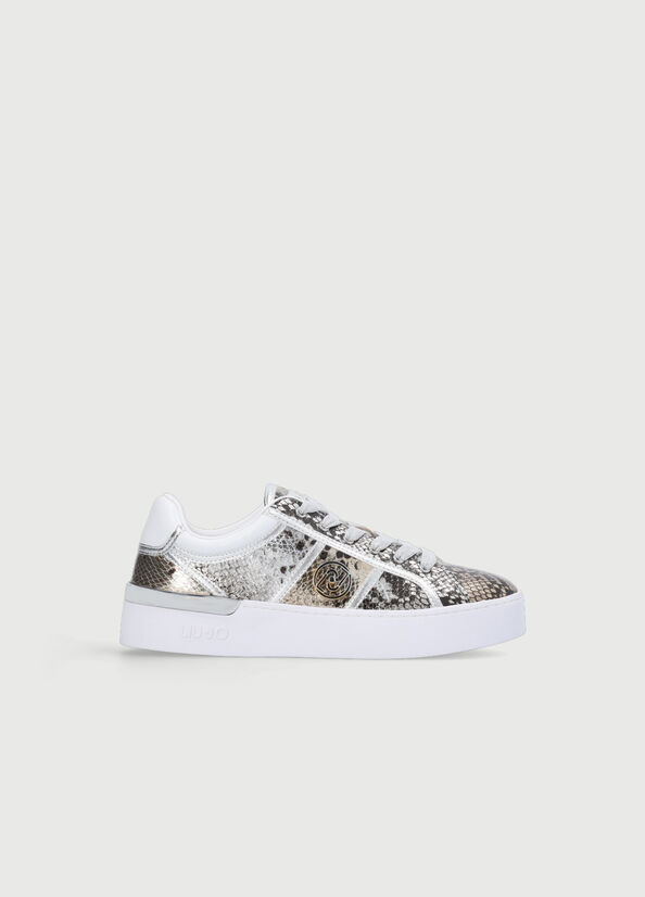 Women's Liu Jo With Snakeskin Effect Print Sneakers Snake | WNJ-938541