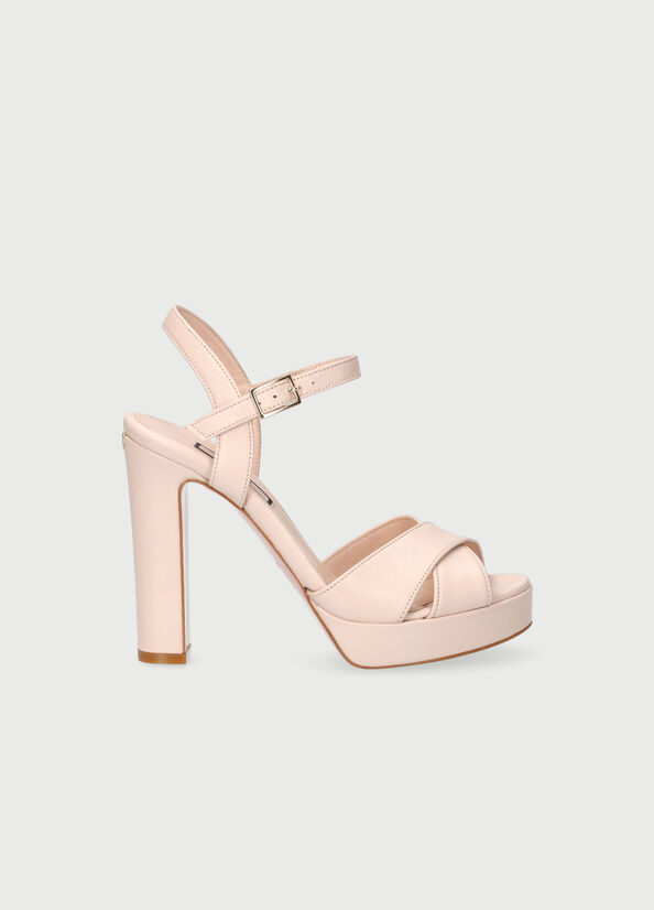 Women\'s Liu Jo With Wide Heel Sandals Light Pink | JDV-034978