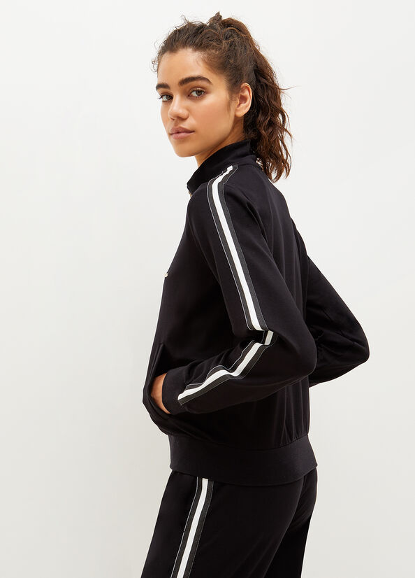 Women's Liu Jo With Zip Sweatshirts Black | SWB-642307