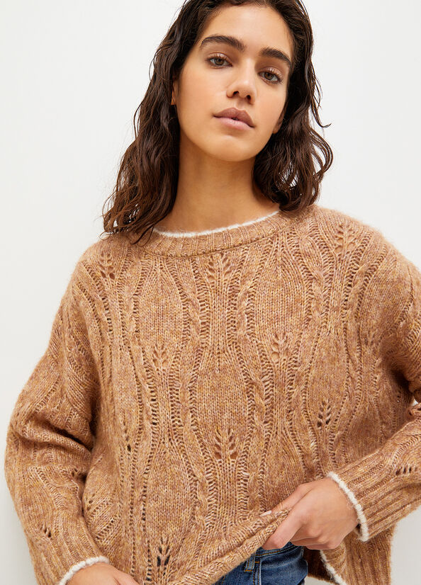 Women's Liu Jo Wool And Alpaca Sweaters Brown | TES-204751