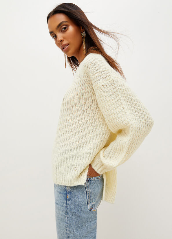 Women's Liu Jo Wool Blend Sweaters Lemon | UVG-648071