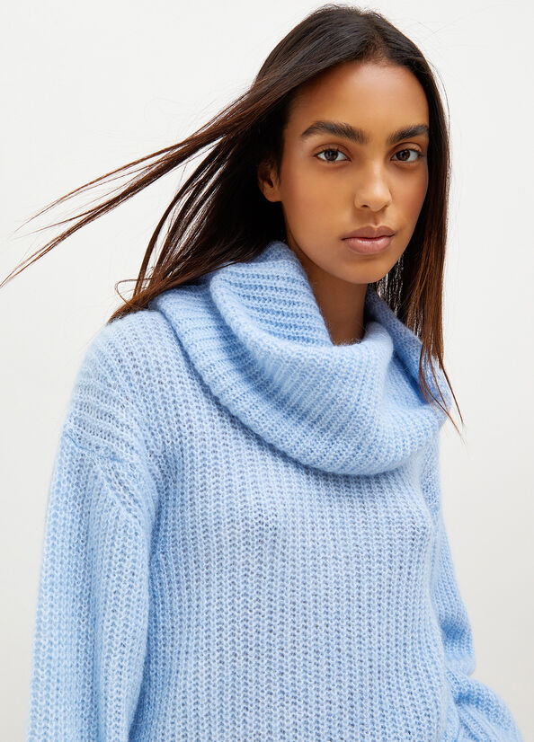 Women's Liu Jo Wool Blend Sweaters Light Blue | LBQ-503942