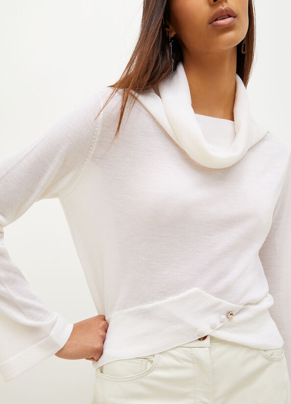 Women's Liu Jo Wool Sweaters White | WPU-216508