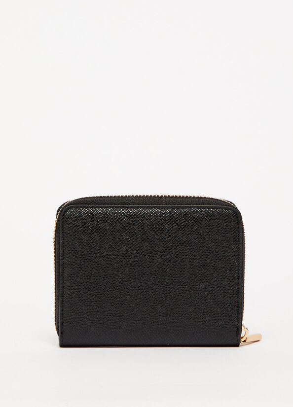 Women's Liu Jo Zip Around Wallets Black | POV-796245