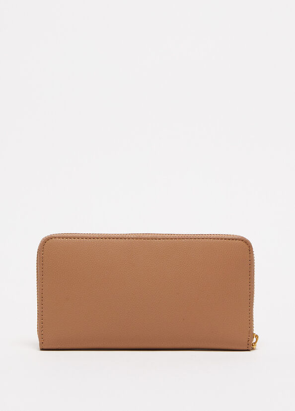 Women's Liu Jo Zip Around With Logo Wallets Brown | CEQ-430259