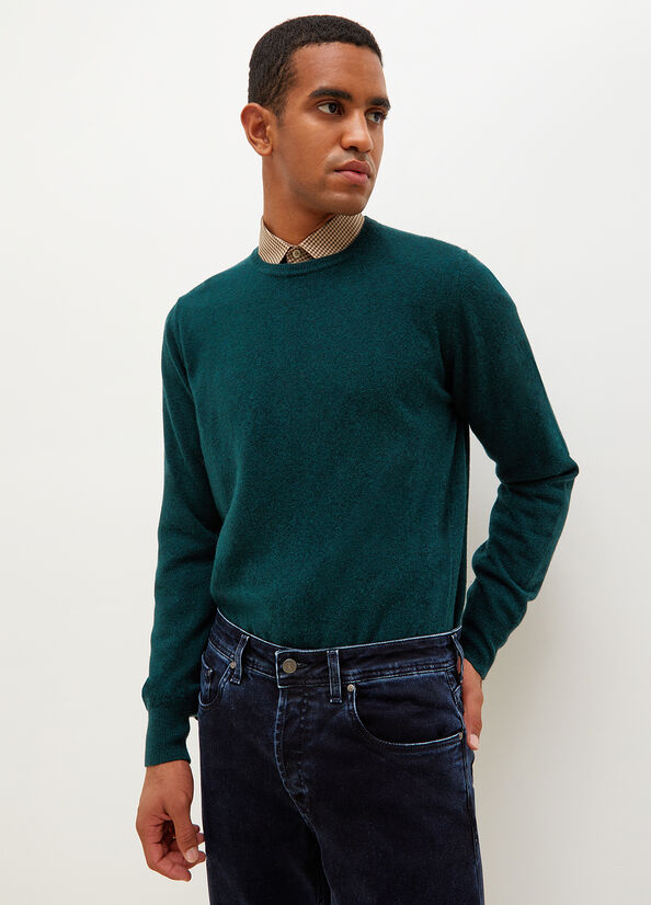 Men's Liu Jo Cashmere Pullover Sweaters Green | VSF-398152