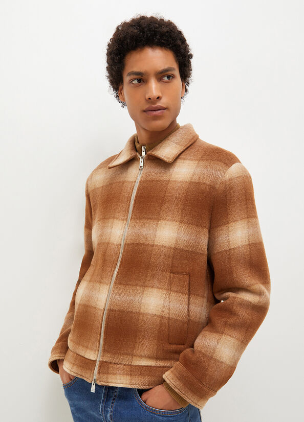 Men's Liu Jo Checked Jackets Brown | YQF-570283