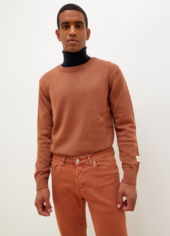 Men's Liu Jo Cotton And Sweaters Brown | FJQ-970316