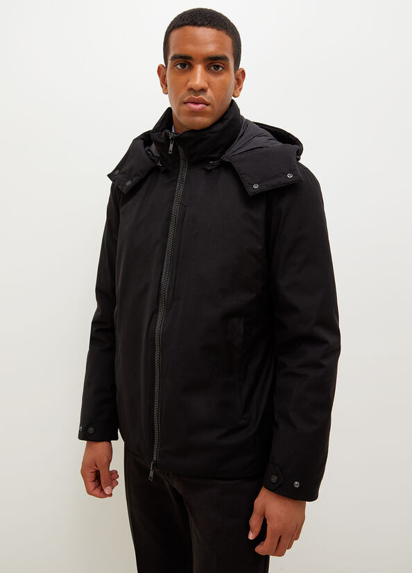 Men's Liu Jo Padded With Hood Jackets Black | TVS-179645