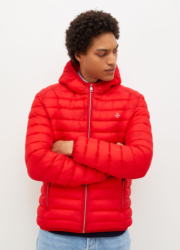 Men's Liu Jo Padded With Hood Jackets Red | MZW-490761