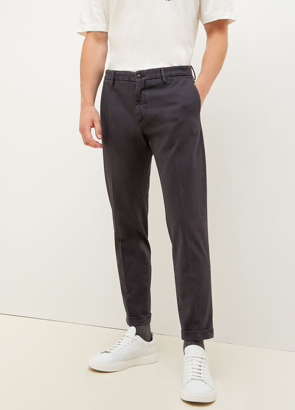 Men's Liu Jo Regular Fit Chinos Pants Dark Grey | RAZ-819572