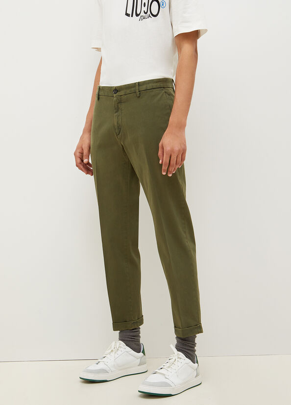 Men's Liu Jo Regular Fit Chinos Pants Green | QVS-680715