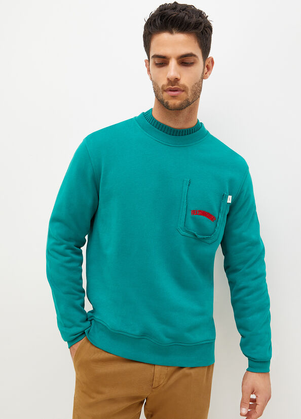 Men's Liu Jo With 1995 Print Sweaters Green | QTP-164723