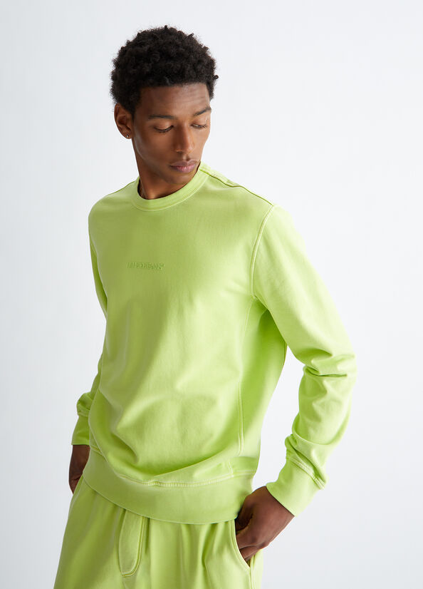 Men's Liu Jo With Logo Sweaters Yellow | LPD-241307