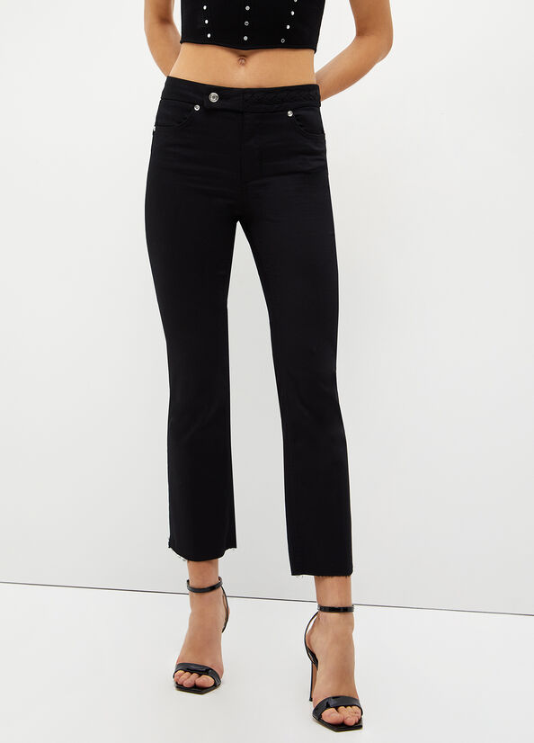 Women's Liu Jo Bottom Up Pants Black | QYE-452198