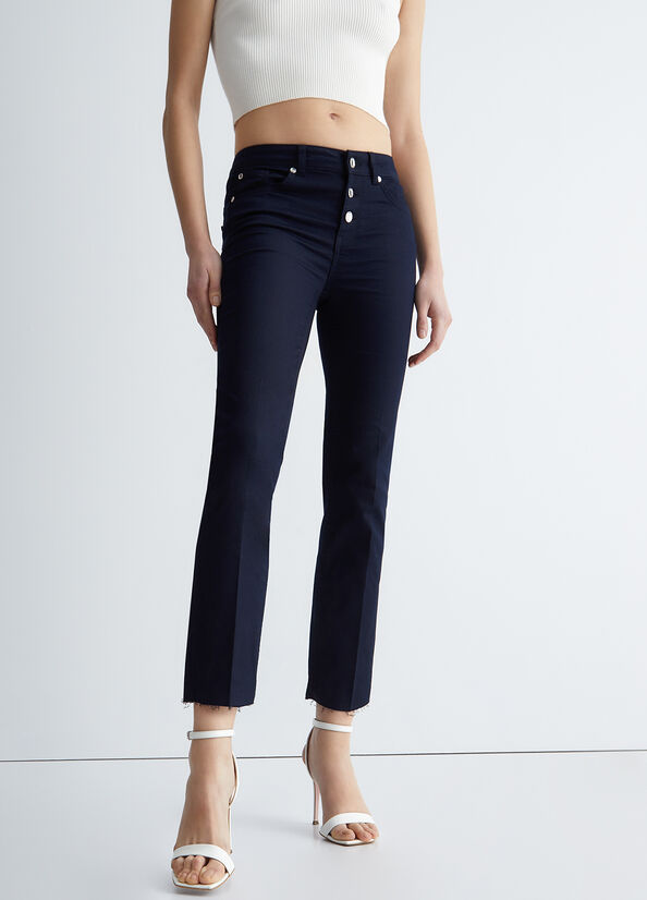 Women's Liu Jo Bottom Up Pants Dark Blue | NWK-412793