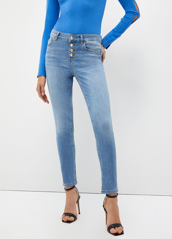 Women's Liu Jo Bottom Up Skinny Jeans Blue | PCK-243597