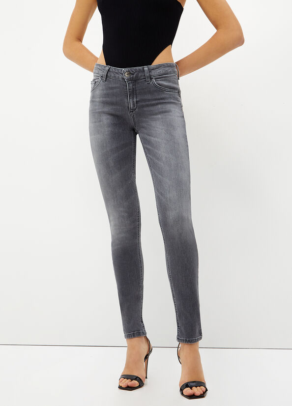 Women's Liu Jo Bottom Up Skinny Jeans Grey | LUF-659103