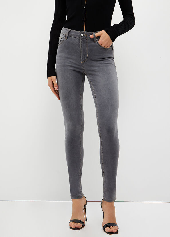 Women's Liu Jo Bottom Up Skinny Jeans Grey | VBR-065918