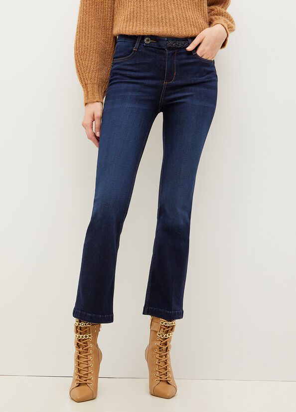 Women's Liu Jo Bottom Up Straight-Fit Jeans Blue | LMA-624975