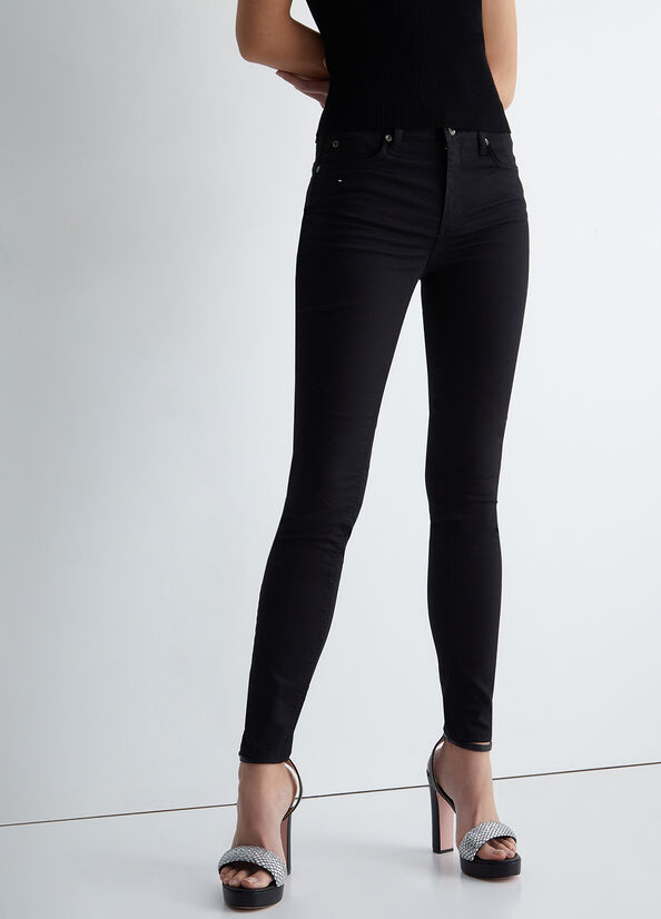 Women's Liu Jo Bottom Up Twill Pants Black | XFS-403269