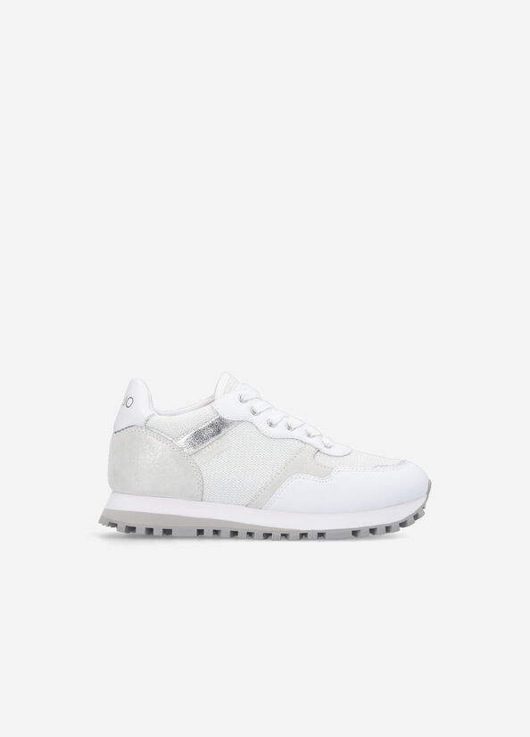 Women's Liu Jo Brighty Mesh Sneakers White | AIV-297813