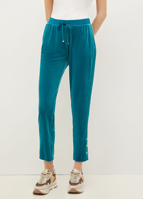 Women's Liu Jo Chenille Jogging Pants Green | FLV-924063