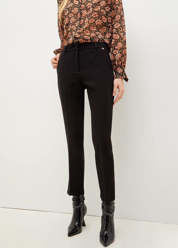 Women's Liu Jo Cigarette Pants Black | IRF-597608