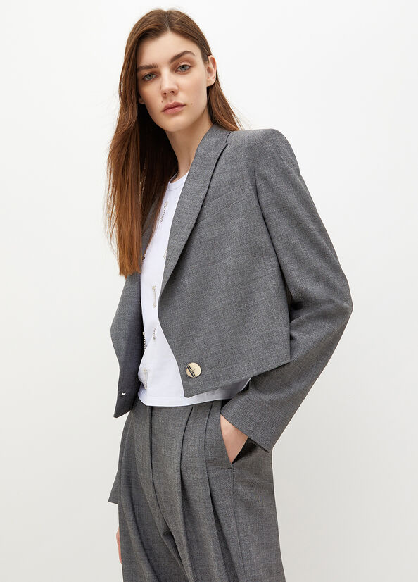 Women's Liu Jo Eco-Friendly Blazer Jackets Grey | FLX-251863