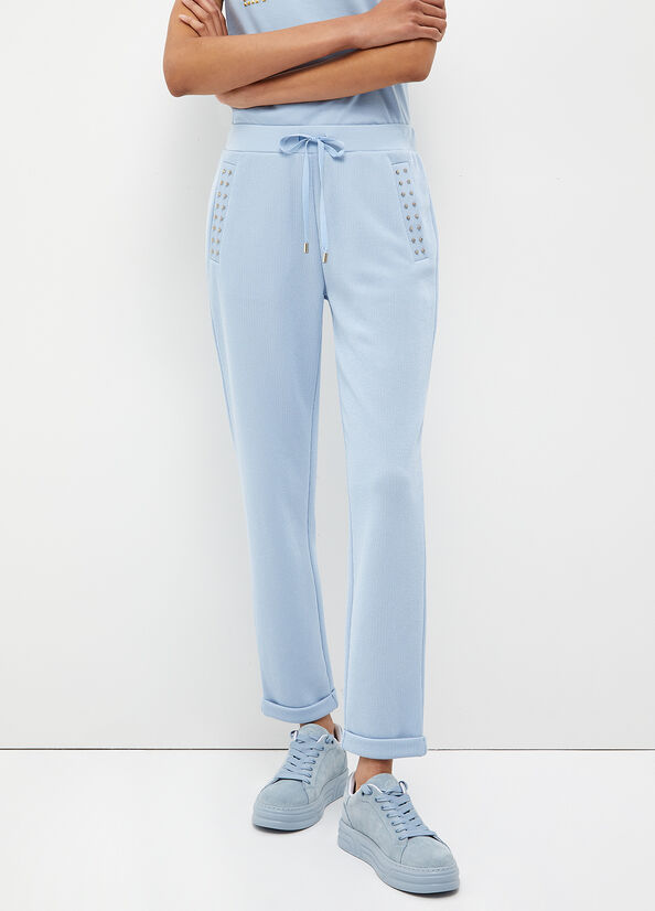 Women's Liu Jo Eco-Friendly Jogging Pants Light Blue | TBA-409265