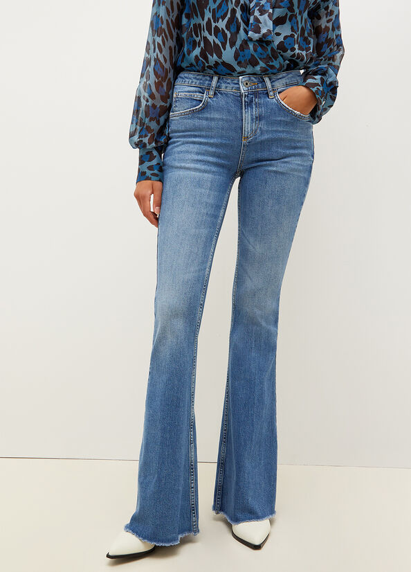 Women's Liu Jo Eco-Friendly Straight-Fit Jeans Blue | QRB-275941