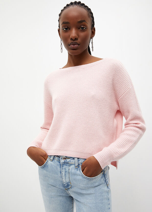 Women's Liu Jo Eco-Friendly Sweaters Pink | XTM-539687