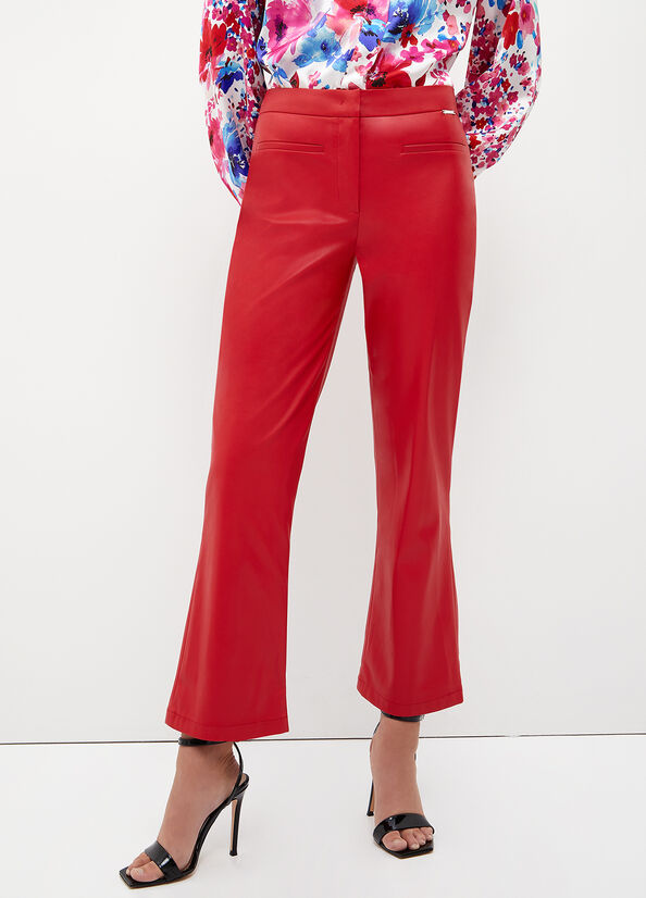 Women's Liu Jo Fabric Pants Red | ZVD-507326