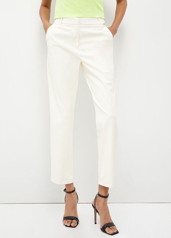 Women's Liu Jo Fabric Pants White | DGQ-392085