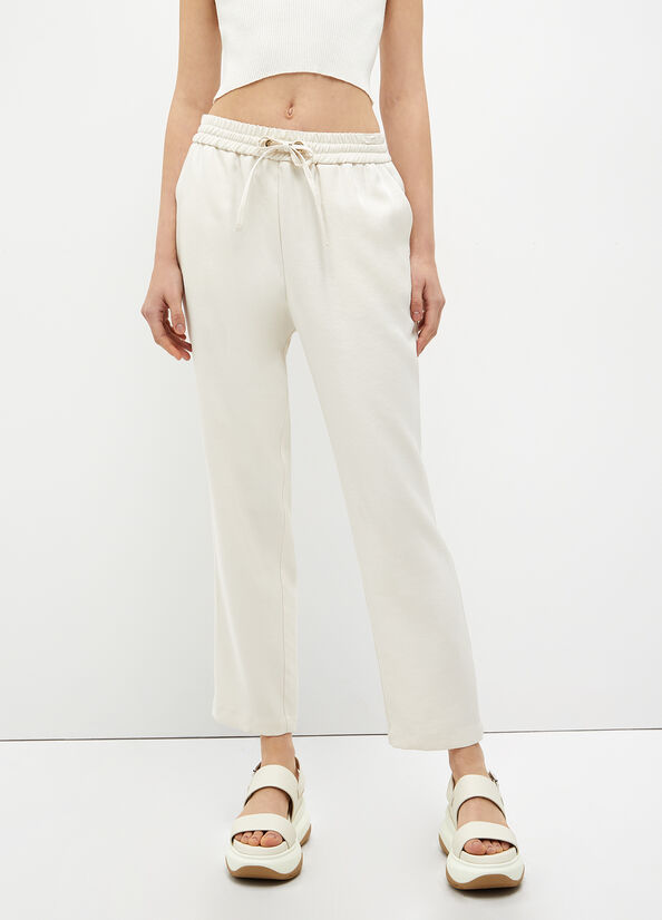 Women's Liu Jo Jogging Pants Cream | DGL-961527