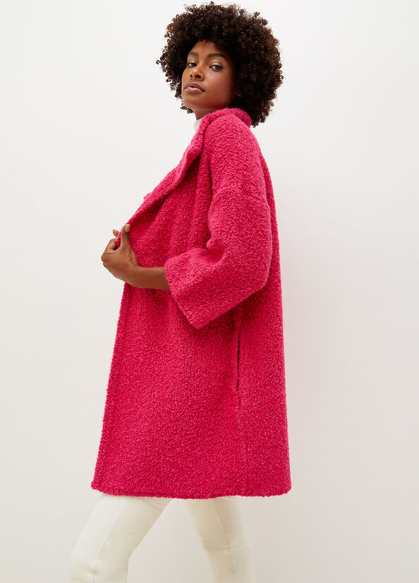 Women's Liu Jo Knit Coats Fuchsia | VLB-018256