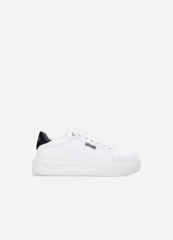 Women's Liu Jo Leather Sneakers White | VQU-194683