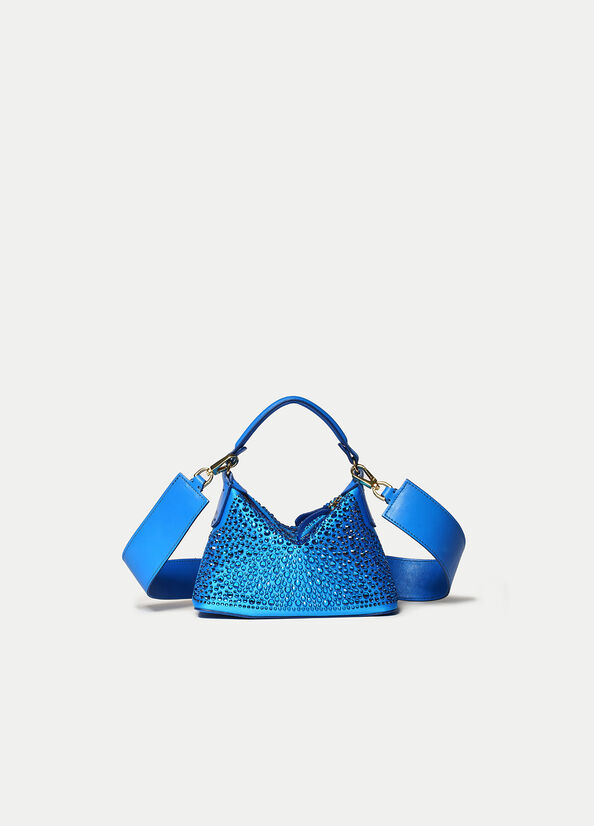 Women's Liu Jo Mini Hobo With Gemstones Crossbody Bags Turquoise | RSX-936217