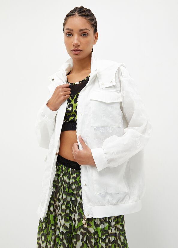 Women's Liu Jo Nylon Coats White | SWC-608472