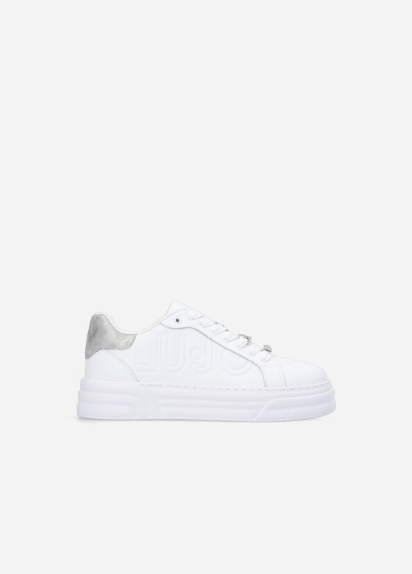 Women's Liu Jo Platform With Jewel Details Sneakers White | LGA-362894