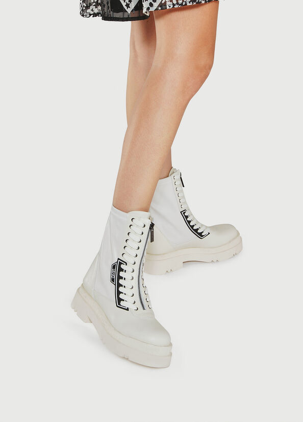 Women's Liu Jo Platform With Zip Ankle Boots White | ABO-340789