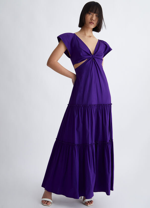 Women's Liu Jo Poplin Dress Purple | OLB-240935